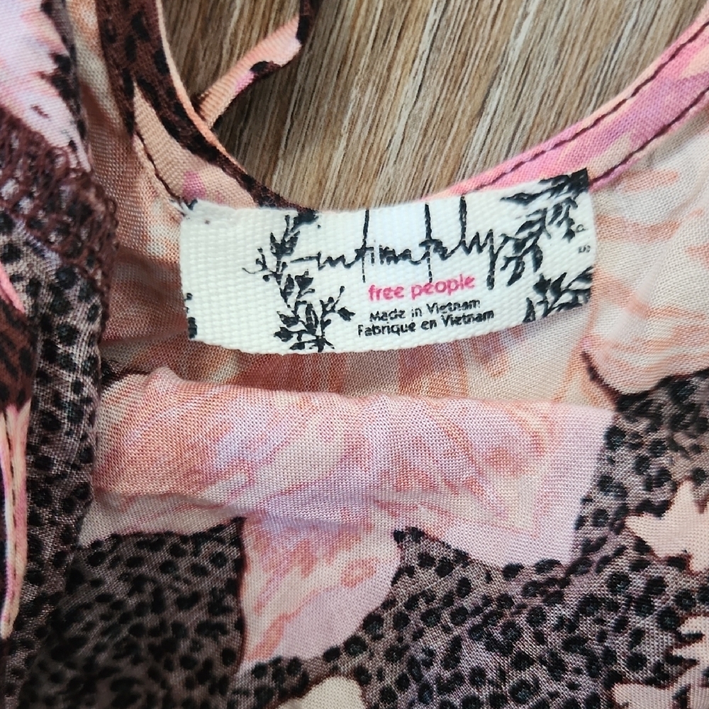 Intimately By Free People Pink and Brown Floral Maxi Dress - Picture 2 of 2